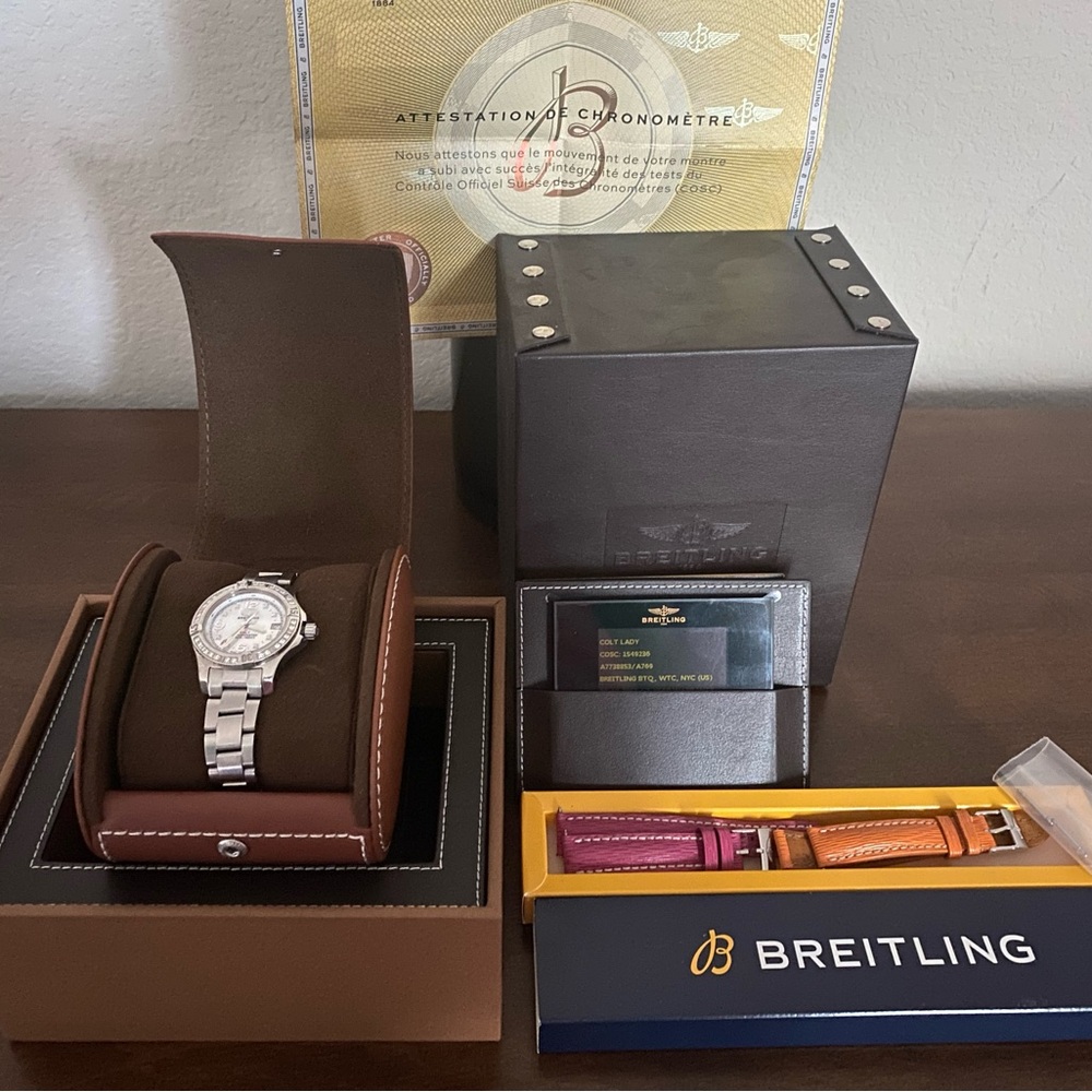 Woman’s Diamond Bezel Breitling Colt Lady